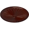Ekena Millwork Leandros Ceiling Medallion (Canopies up to 5"), 33 1/8"OD x 3 1/2"ID x 1 3/8"P, Brushed Mahogany CM33LEBMF - alternate 4